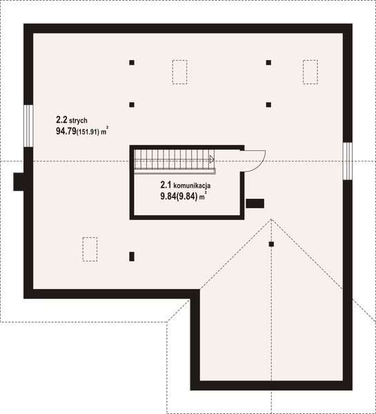 Poddasze projektu Arkowo gg x