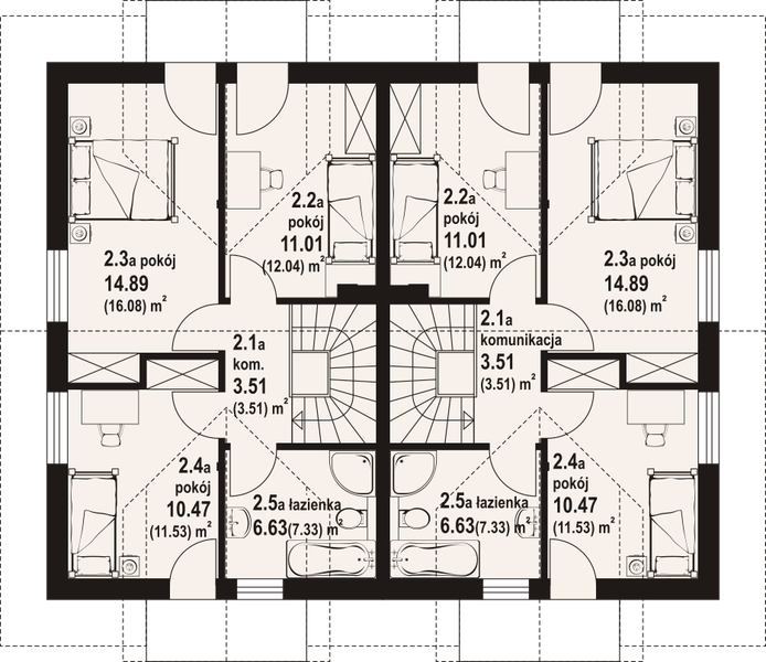 Poddasze projektu Piaskowo 5 ab
