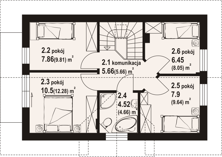 Poddasze projektu Jugów aa 70
