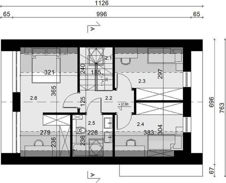 Poddasze projektu Sej-pro 040/1 energo