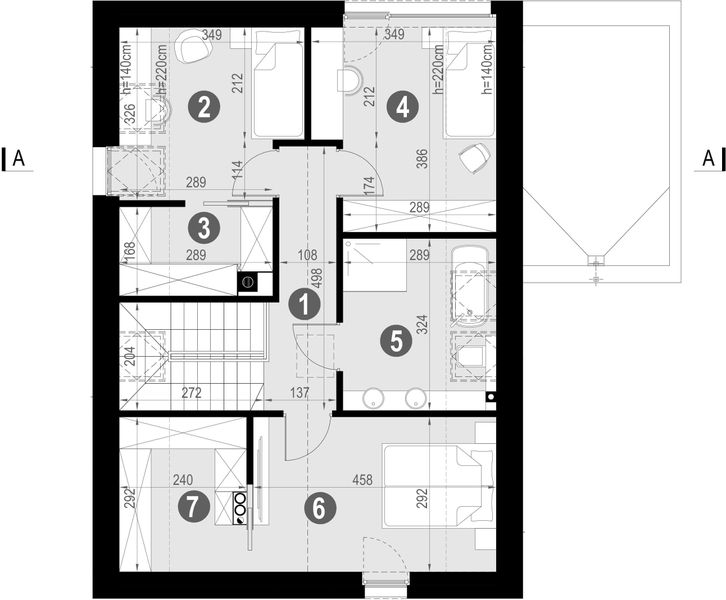 Poddasze projektu HomeKoncept 100 wariant 01