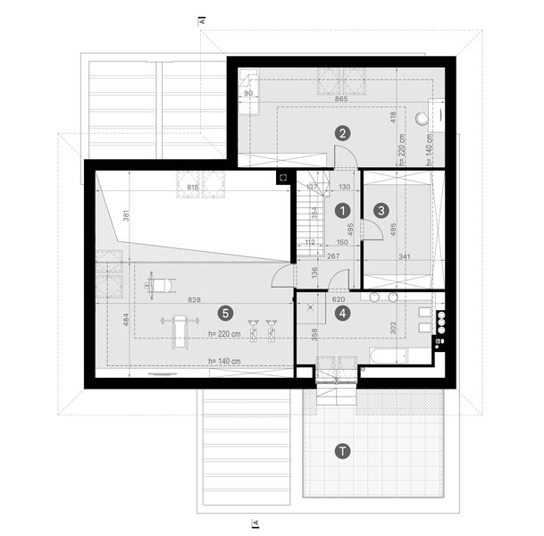 Poddasze projektu HomeKoncept 33 wariant 1