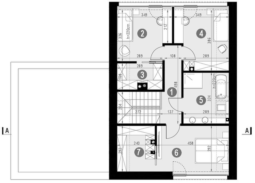 Poddasze projektu HomeKoncept 100 wariant 02