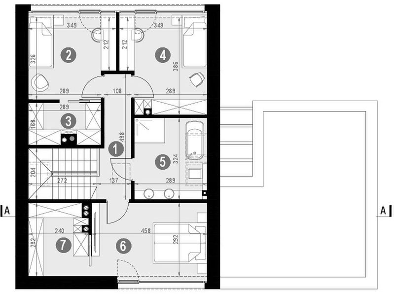 Poddasze projektu HomeKoncept 100 wariant 03