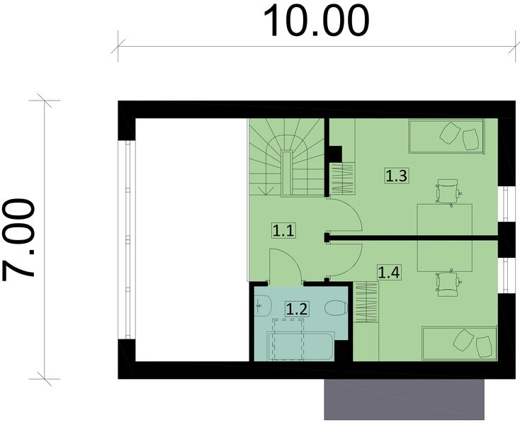 Poddasze projektu KA254 T WAR.1