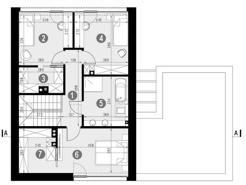Poddasze projektu HomeKoncept 100 wariant 05