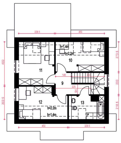 Poddasze projektu Figa bez garażu [B]