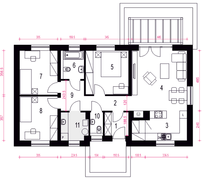 Parter projektu Salsa bez garażu [B]