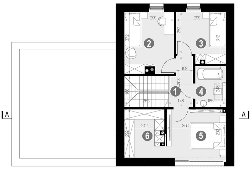 Poddasze projektu HomeKoncept 101 wariant 02