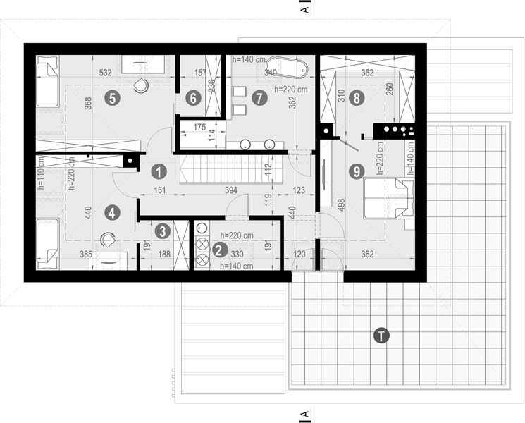 Poddasze projektu NewHouse 709