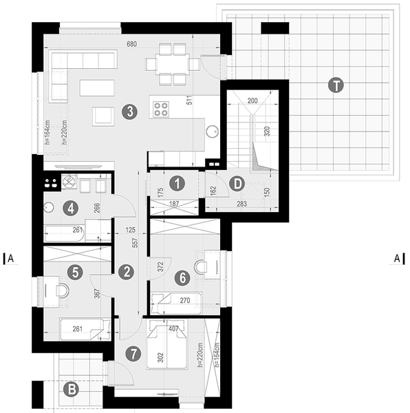 Poddasze projektu Modern House New House 778 D G1