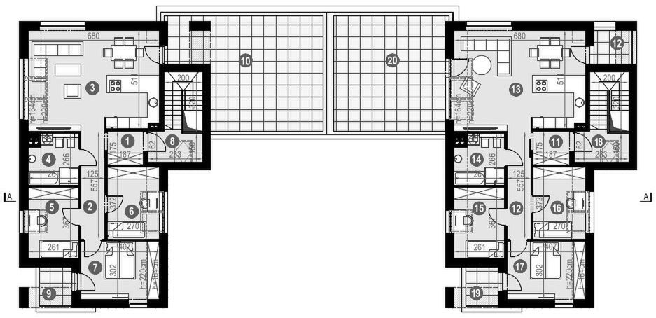 Poddasze projektu Modern House New House 778 B2 G2