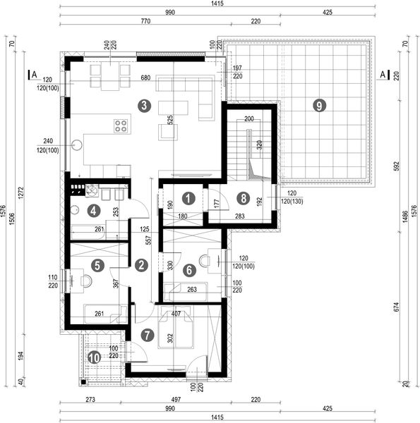 Piętro 1 projektu NewHouse 777 D G1