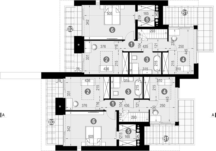 Piętro 1 projektu NewHouse 744 D