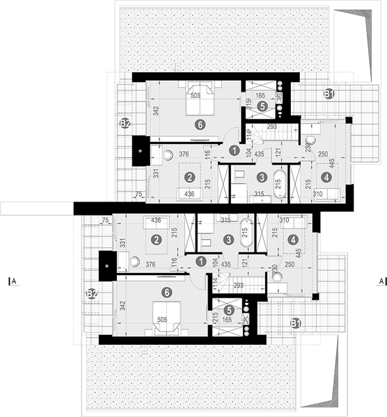 Piętro 1 projektu NewHouse 744 B G1