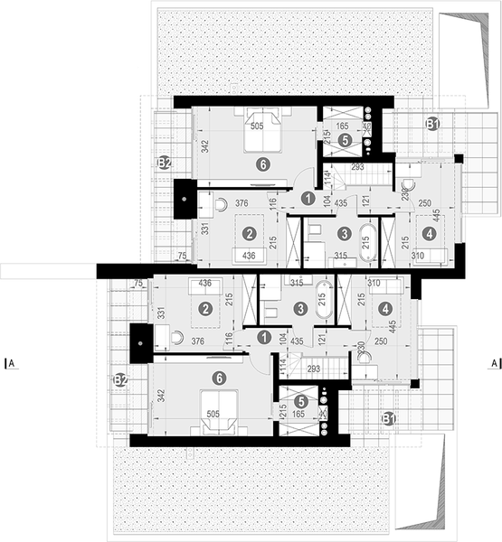 Piętro 1 projektu NewHouse 744 D G1