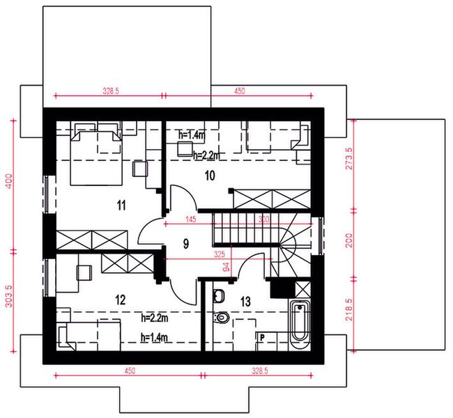 Poddasze projektu Figa z wiatą [A1]