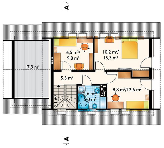 Poddasze projektu Dino Sol (1803)