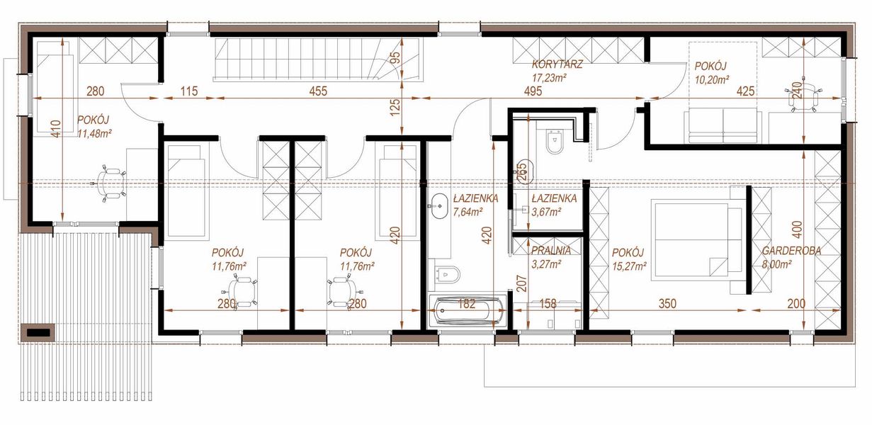 Poddasze projektu House x21 technologia HBE