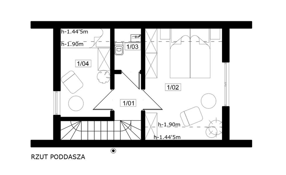 Poddasze projektu Jaskółka 2