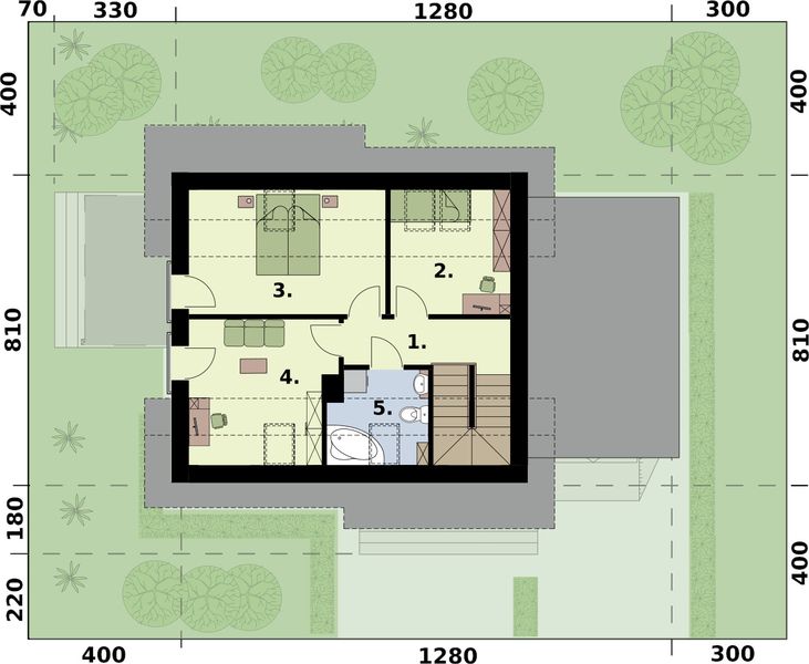 Poddasze projektu Santorini A