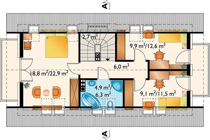 Poddasze projektu Longinus Sto Sol (1805)