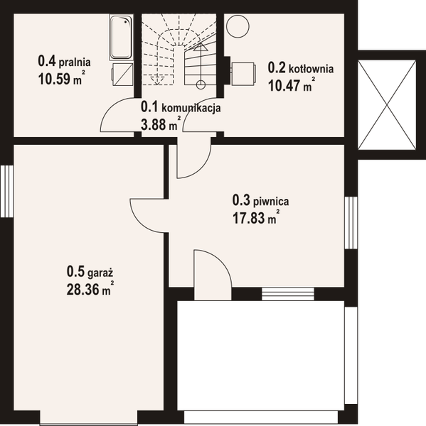 Piwnica projektu Jaworzynka nowa mg 7