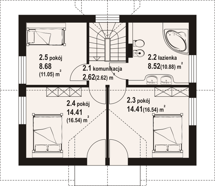 Poddasze projektu Jaworzynka nowa mg 7