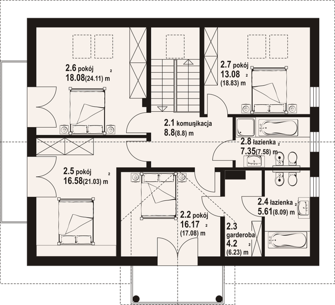 Poddasze projektu Darłowo b1 dws
