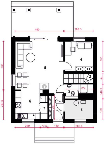 Parter projektu Daktyl bez garażu [B]