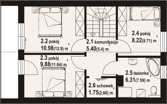 Poddasze projektu Bartkowo 5 kl