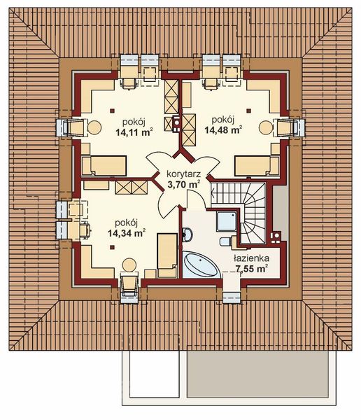 Poddasze projektu Domena 204 B