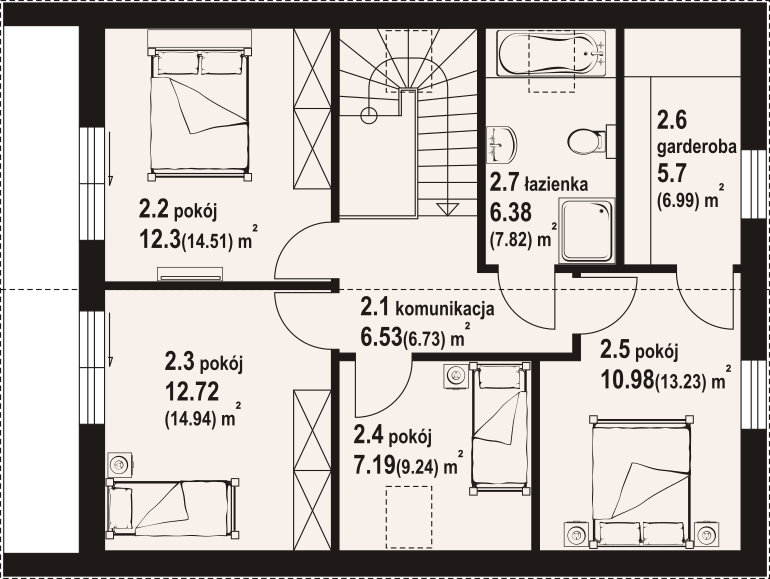 Poddasze projektu Gryfice 3m21 pcr