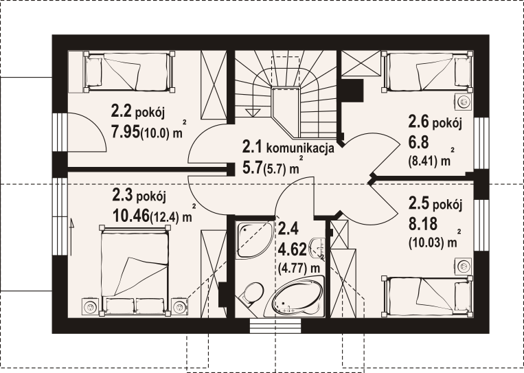Poddasze projektu Jugów aa 70 dws