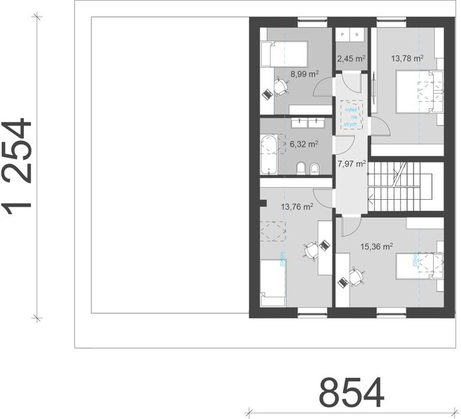 Poddasze projektu uA66v3