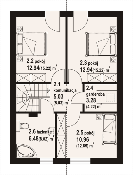 Poddasze projektu Grodziec a3