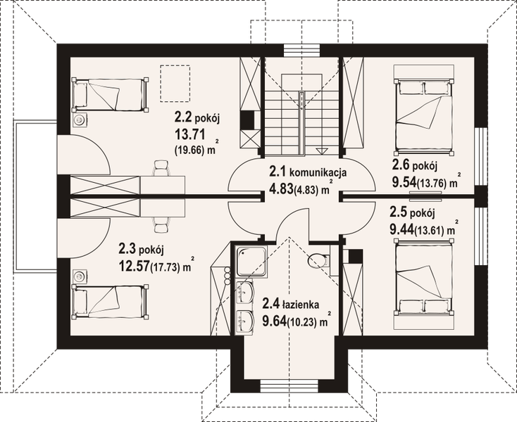 Poddasze projektu Milicz 49 dw PC