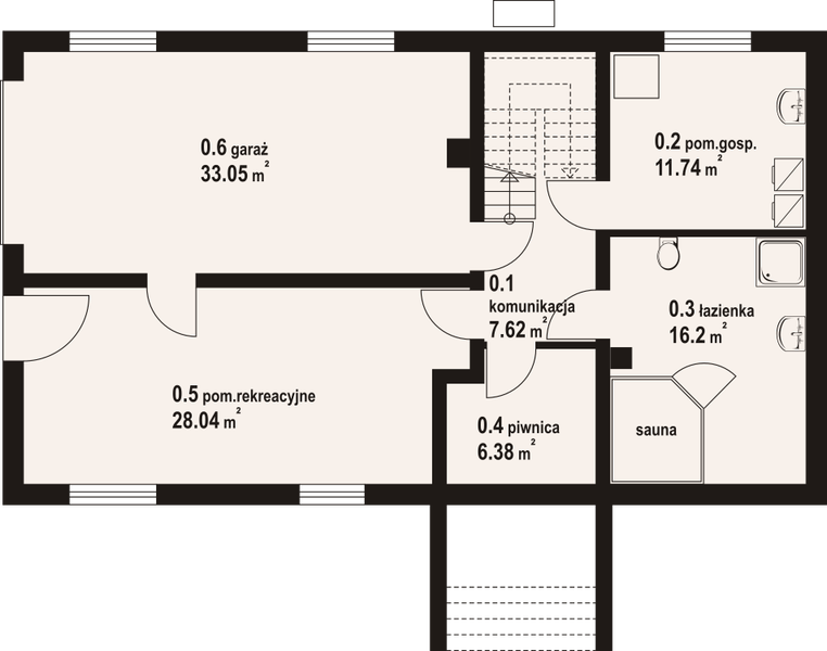 Piwnica projektu Milicz 49 dw PC