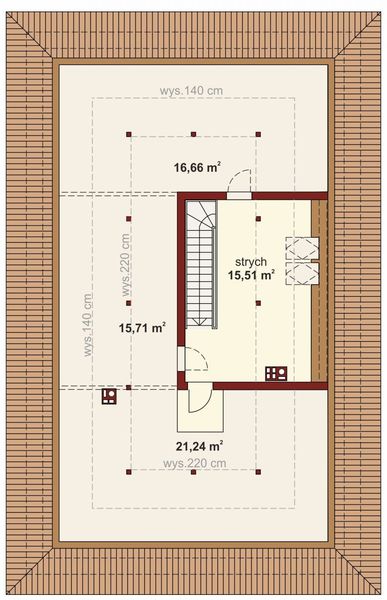 Poddasze projektu Domena 144 B