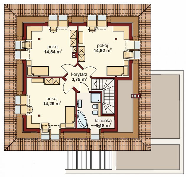 Poddasze projektu Domena 206 B