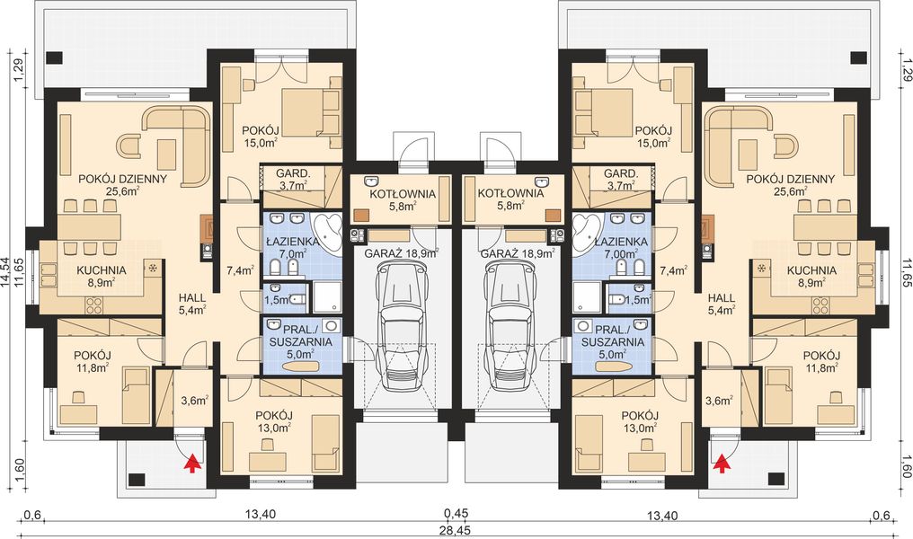 Parter projektu APS 093 wariant 3 dwulokalowy