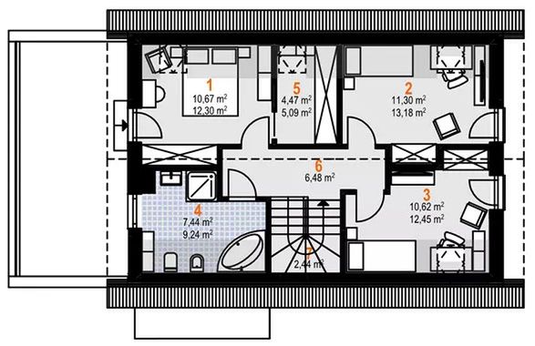 Poddasze projektu Dingo Beta (1823)