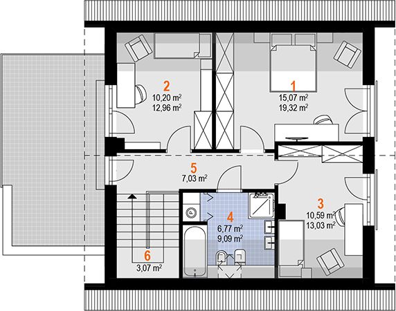 Poddasze projektu Celina Alfa (1811)
