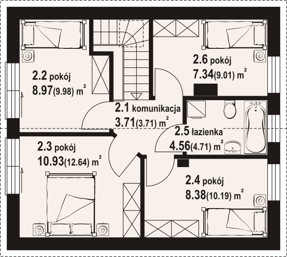 Poddasze projektu Gryfice bb 70