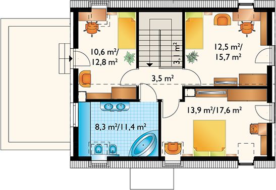 Poddasze projektu Sambor As Sol (1818)
