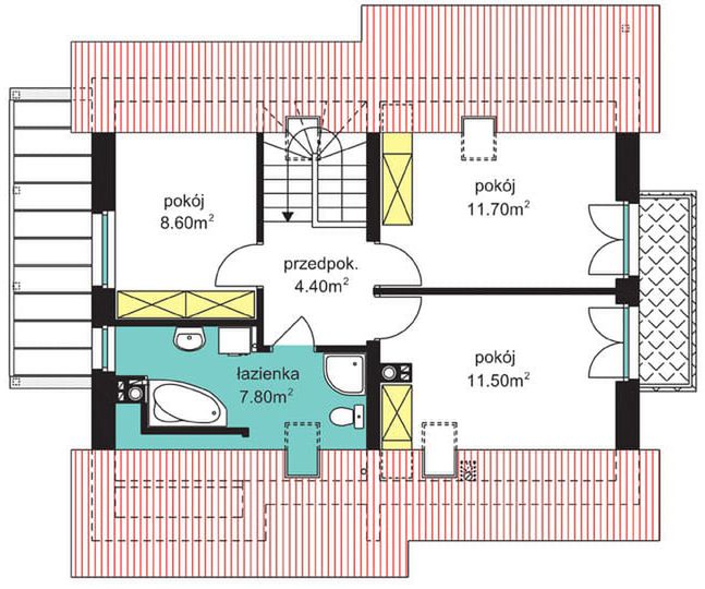Poddasze projektu BW-36 wariant 19