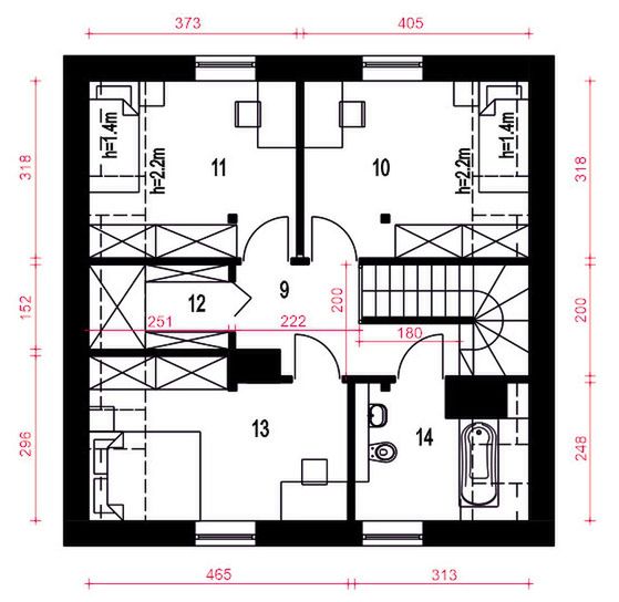 Poddasze projektu Daktyl II bez garażu [B]