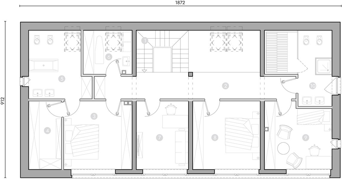 Piętro 1 projektu Samowystarczalny Optimum