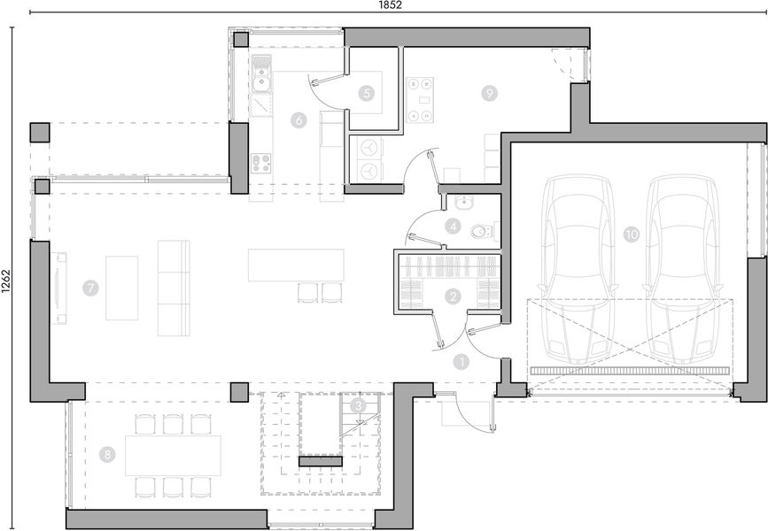 Parter projektu Samowystarczalny Kompozycja przestrzenna