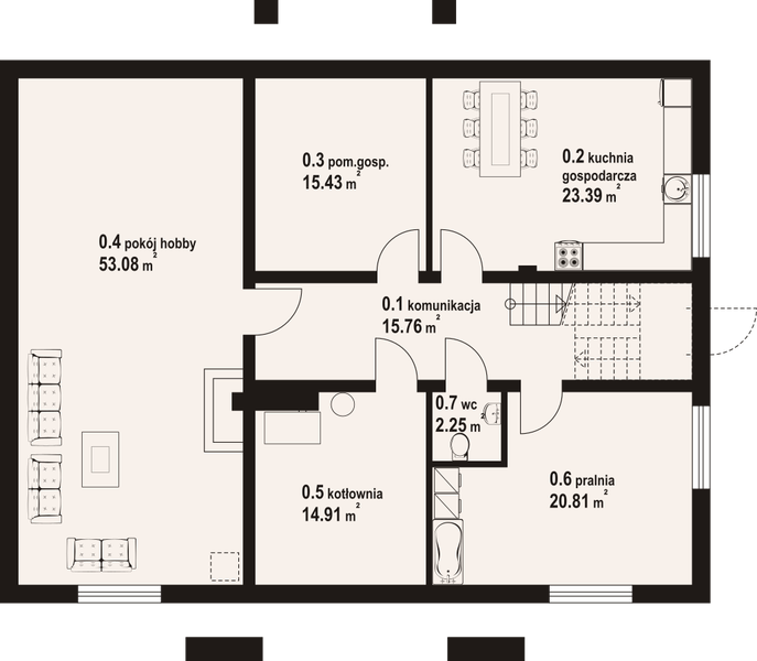 Piwnica projektu Chmielniki średnie dw 29
